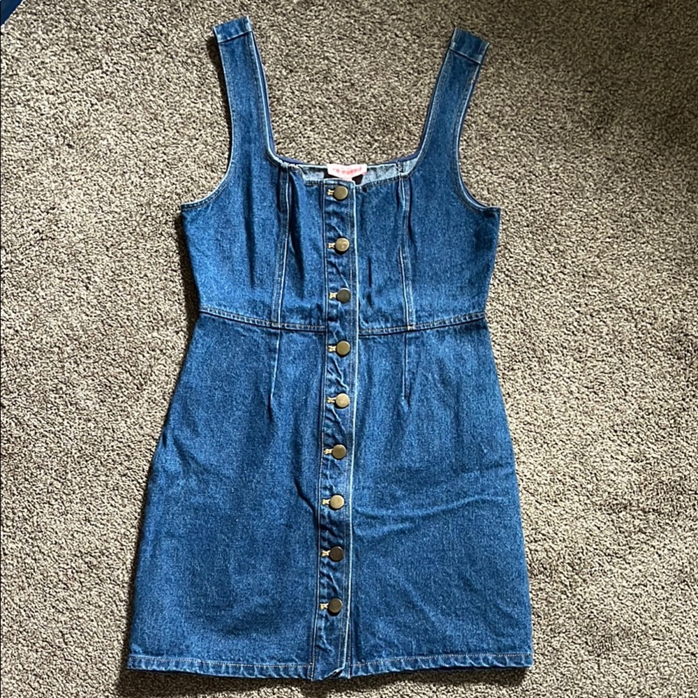 Denim Button-Down Dress
